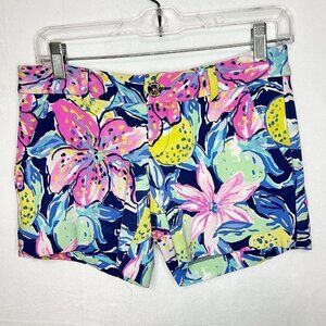 Lilly Pulitzer Callahan 5” Inseam Tropical Floral Shorts Size 00 Stretch